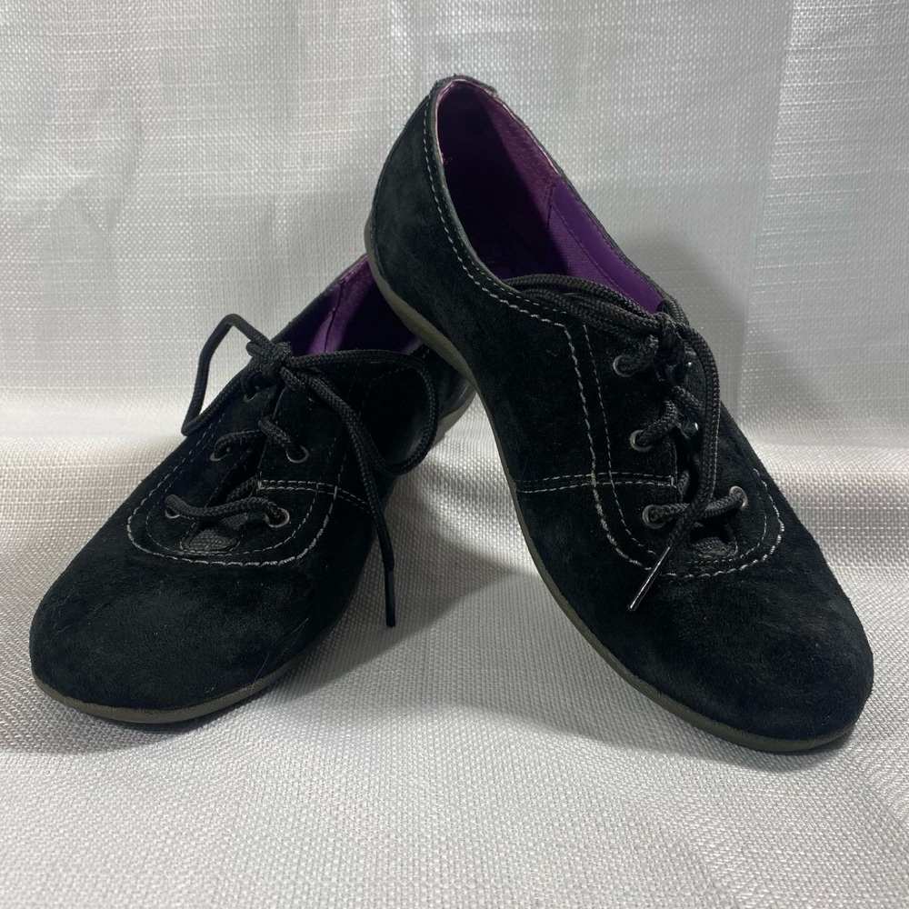 Merrell Mimosa Glee Black Suede Lace Up Walking Shoes Womens 9 J48660